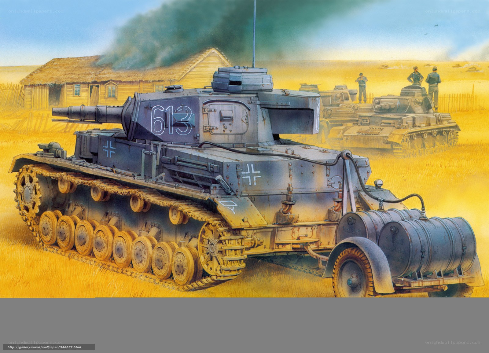 German tanks in field