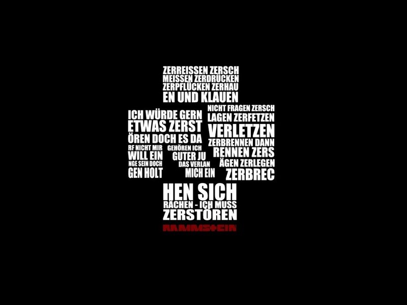 German Text Art — Black