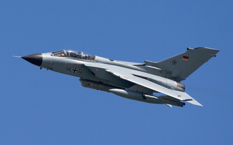 German Tornado Fighter Jet — Blue