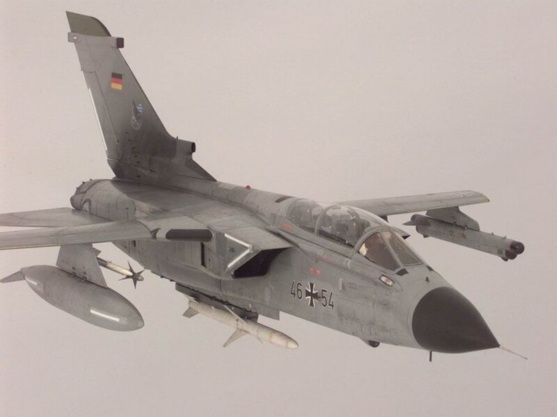 German Tornado fighter jet in flight