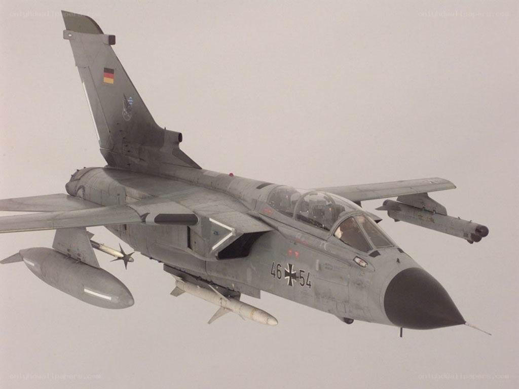 German Tornado fighter jet in flight