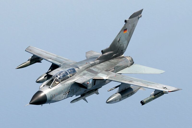German Tornado fighter jet in flight