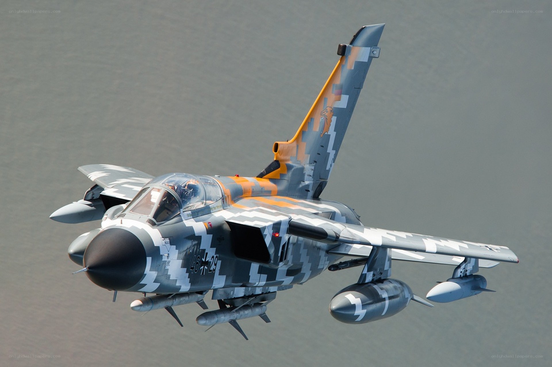 German Tornado fighter jet in flight