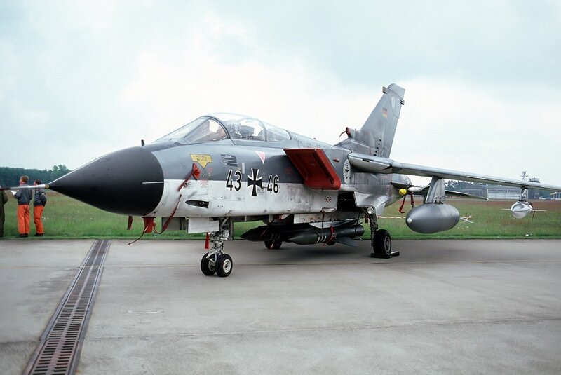 German Tornado fighter jet on tarmac