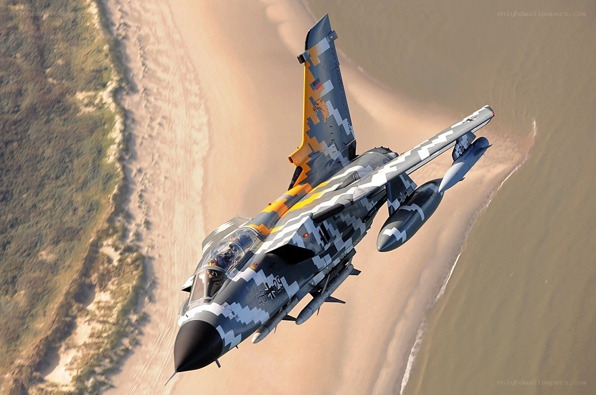 German Tornado jet in flight