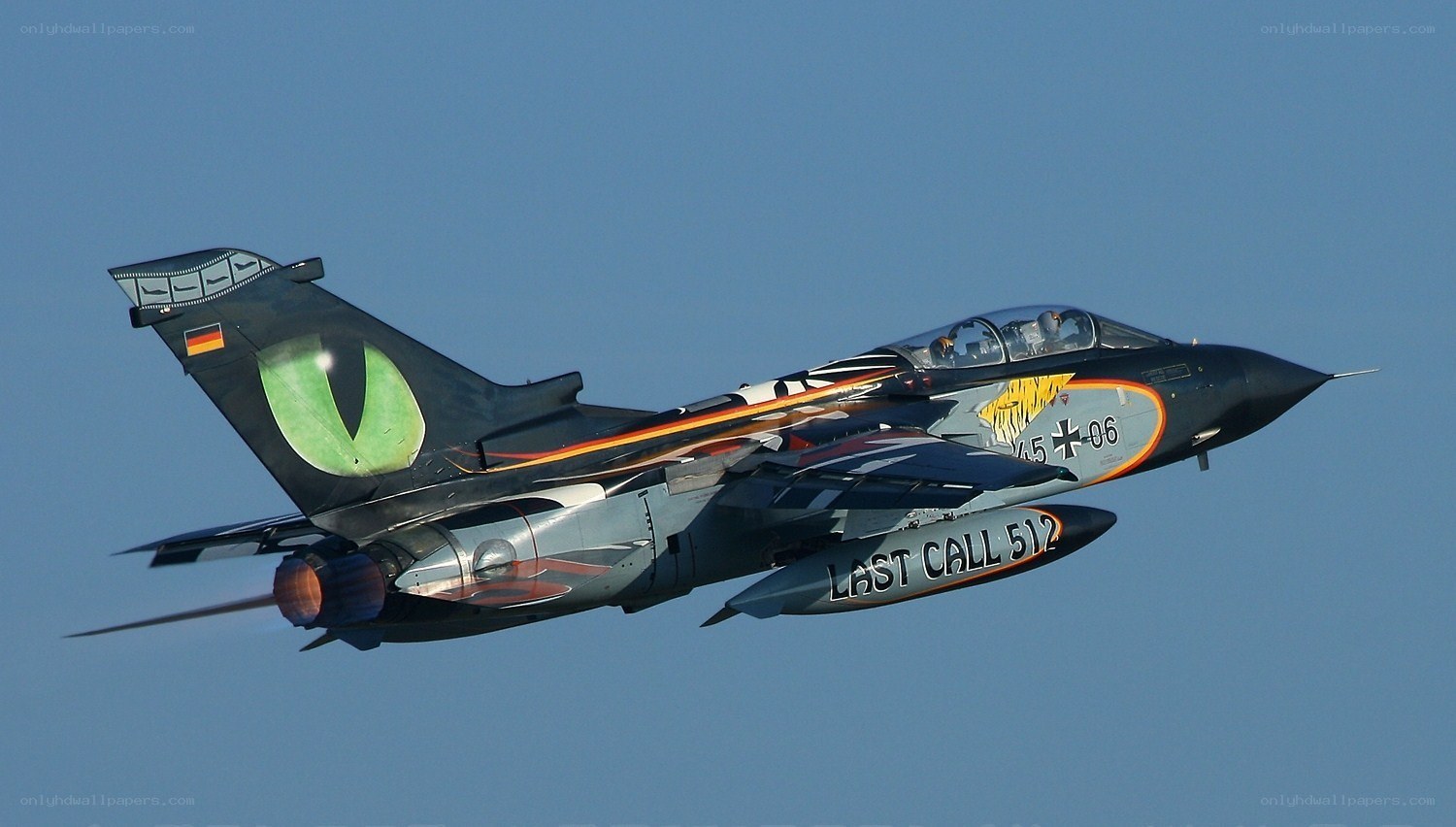 German Tornado jet in flight