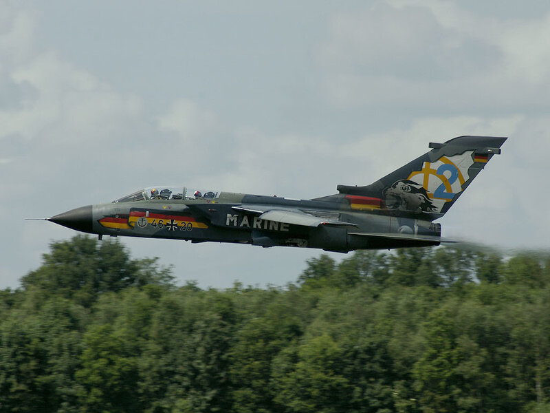 German Tornado jet in flight