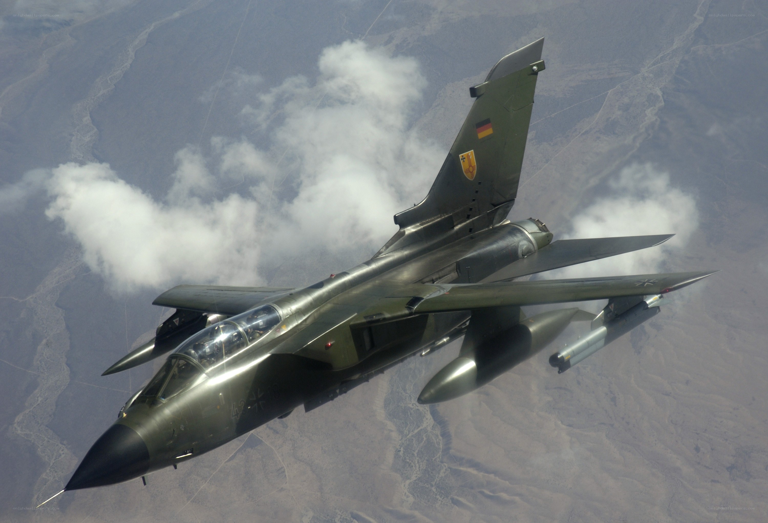 German Tornado jet in flight