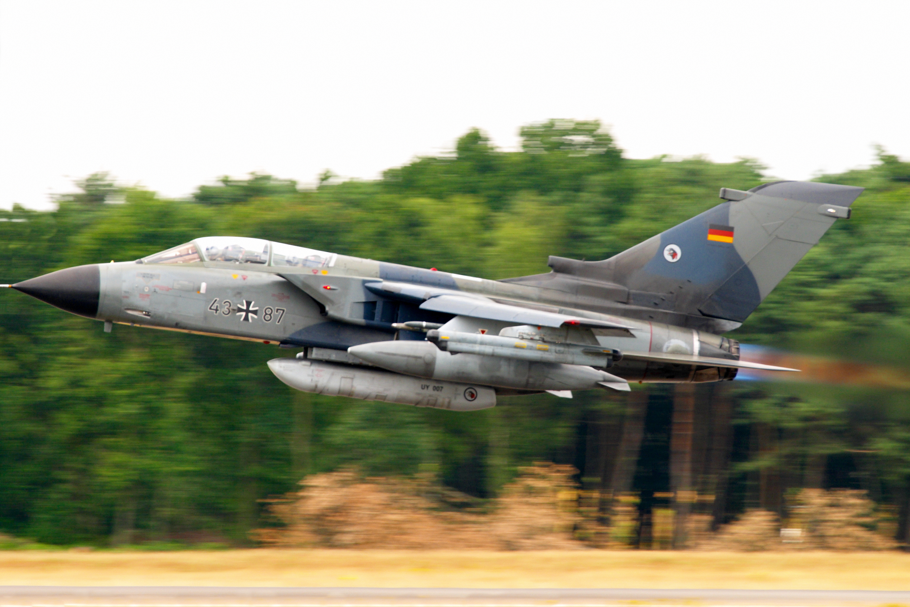 German Tornado jet in flight