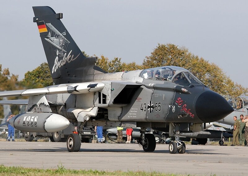 German Tornado jet on display