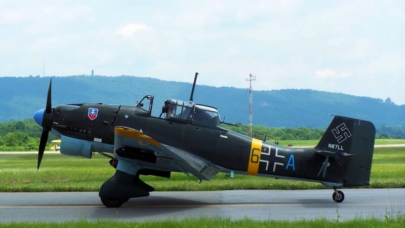 German WWII aircraft on runway