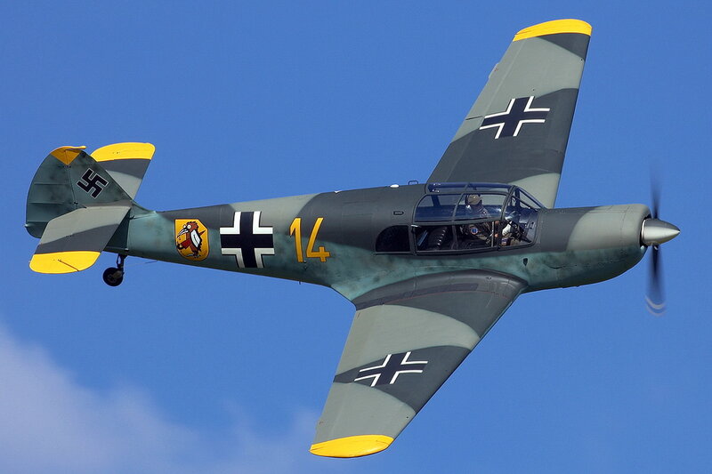 German WWII Fighter Plane — Blue
