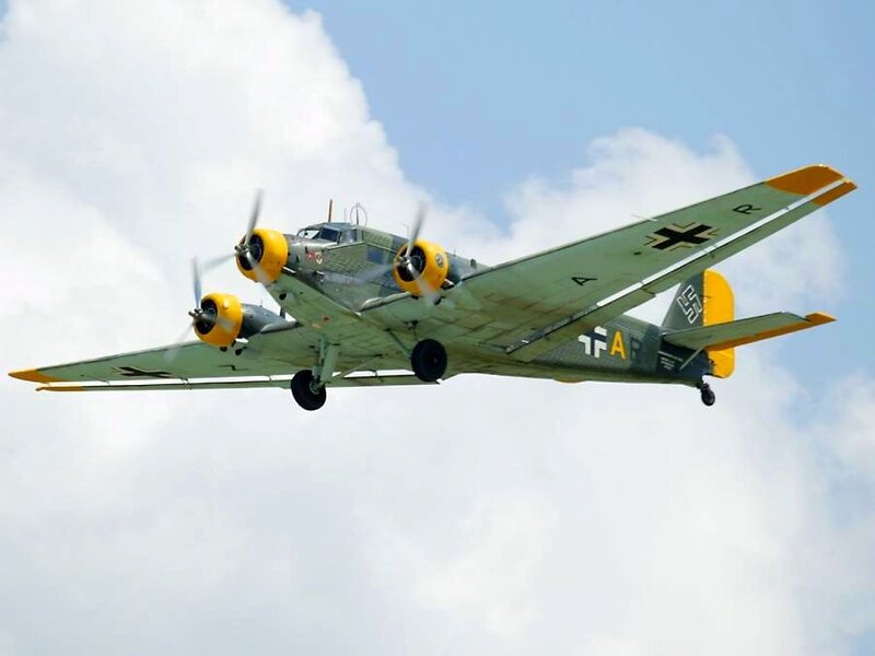 German WWII transport aircraft in flight
