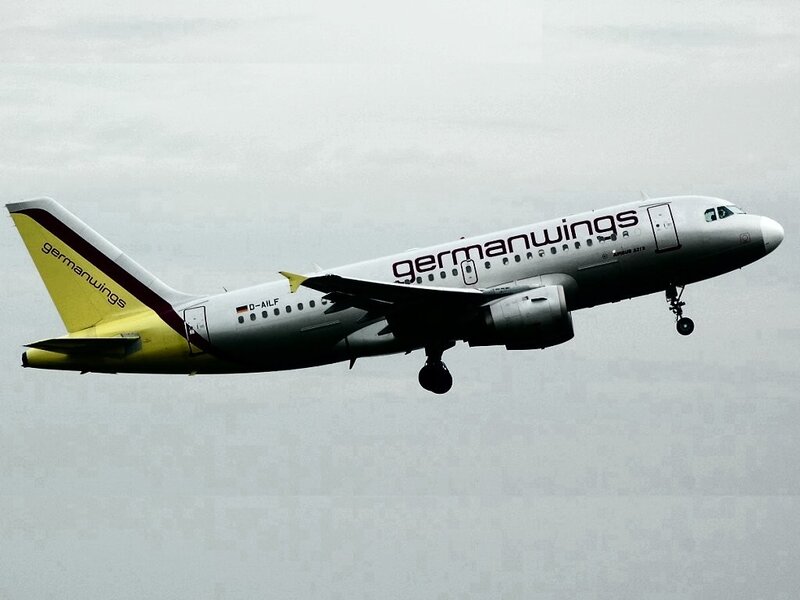 Germanwings airplane in flight
