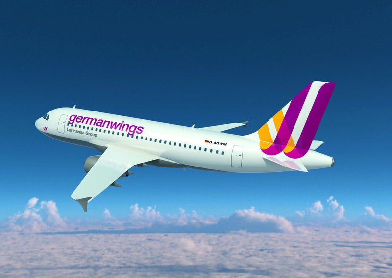 Germanwings airplane in flight
