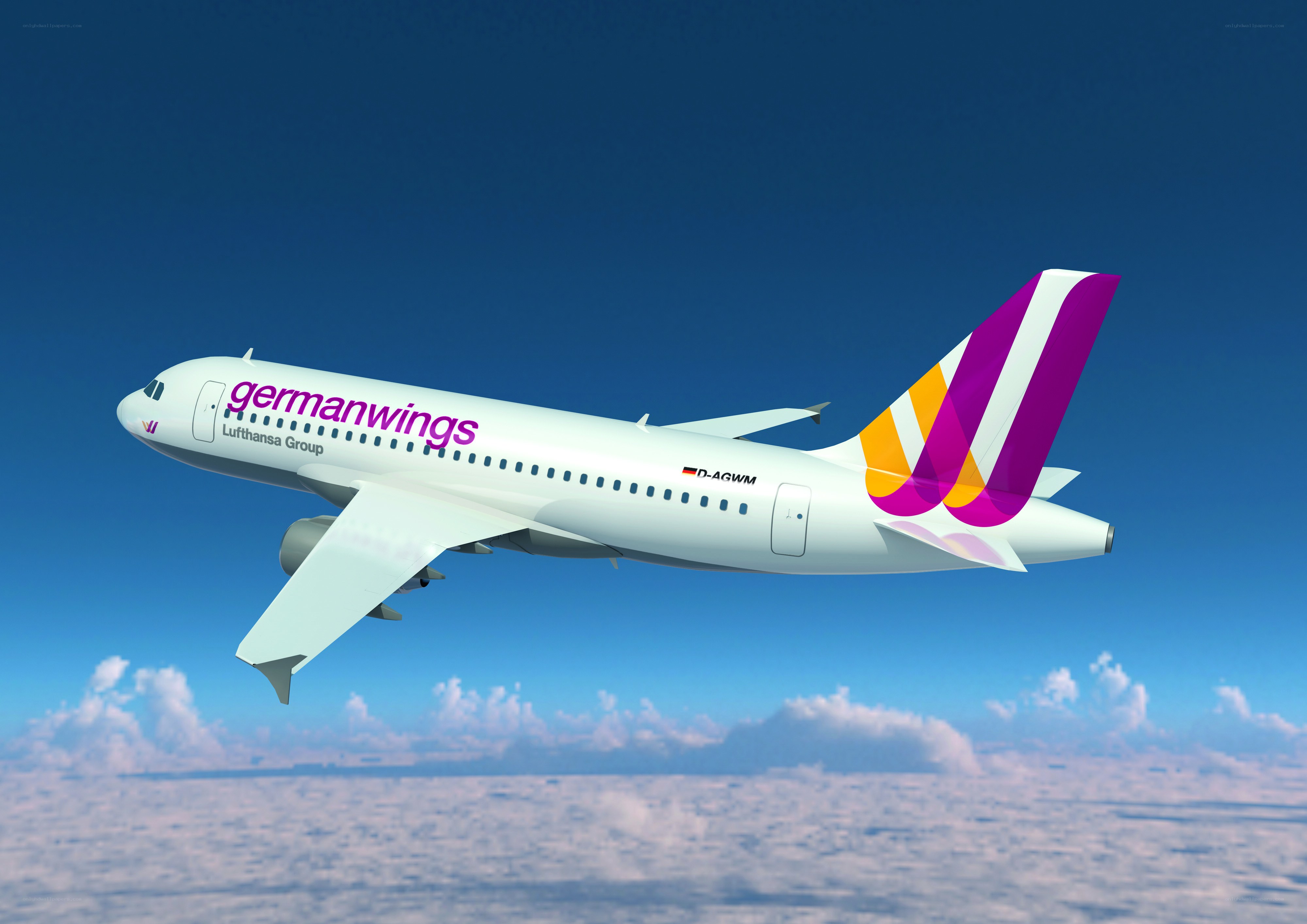 Germanwings airplane in flight