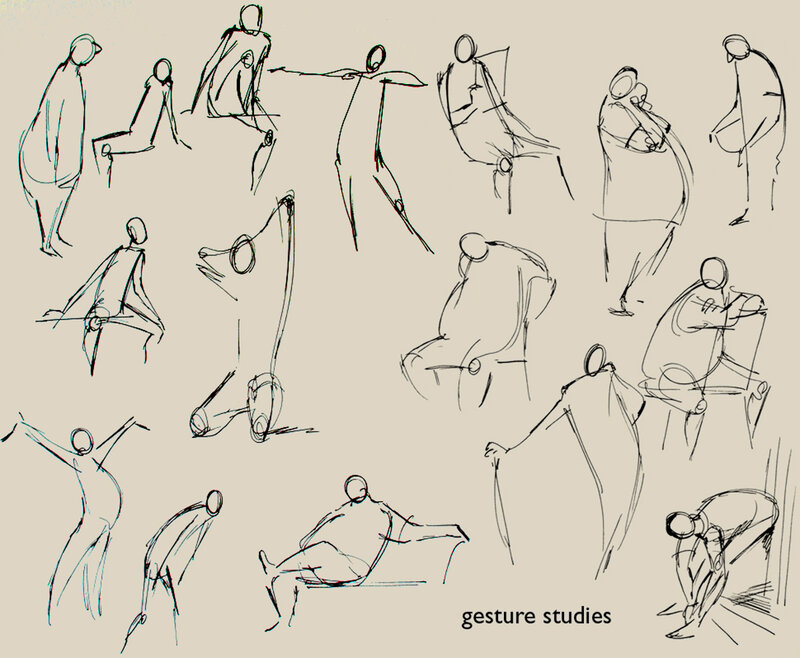 gesture studies sketches