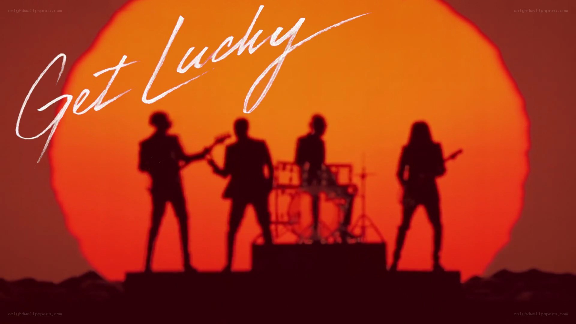 Get Lucky band silhouette