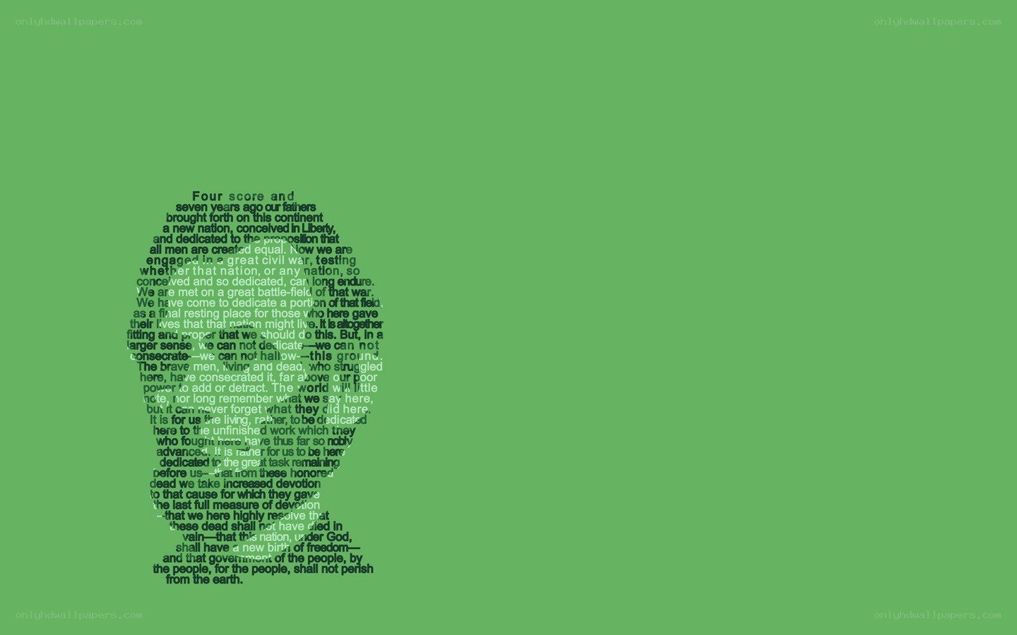 Gettysburg Address text art