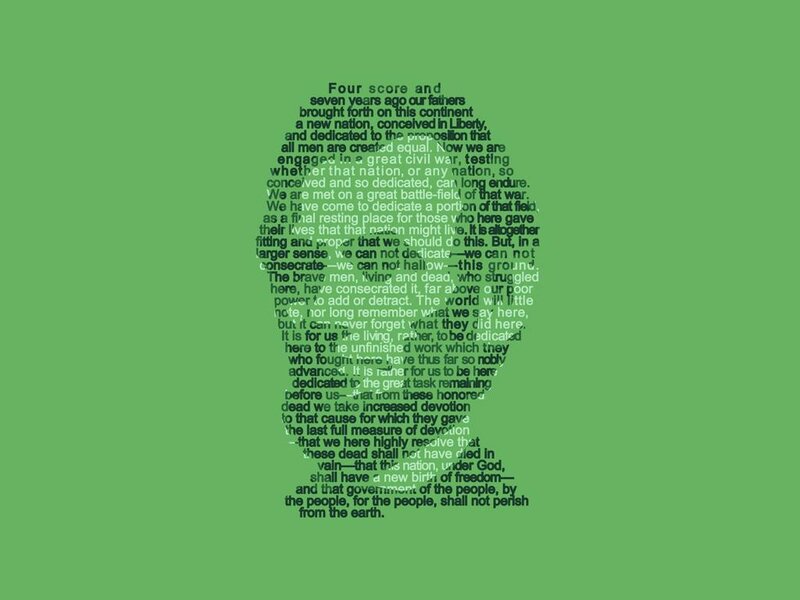 Gettysburg Address text art