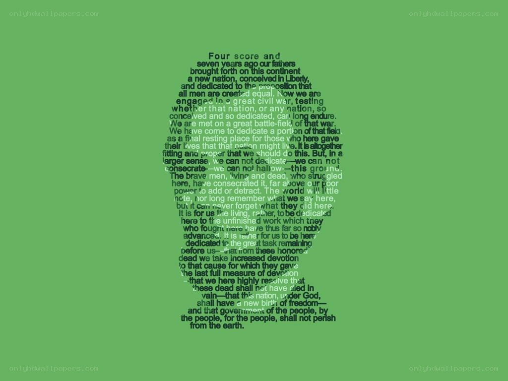 Gettysburg Address text art
