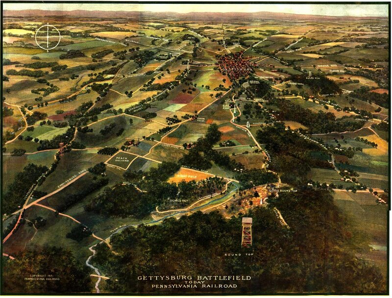 Gettysburg Battlefield Map