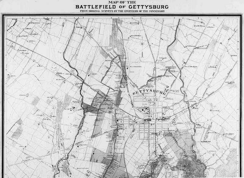 Gettysburg Battlefield Map