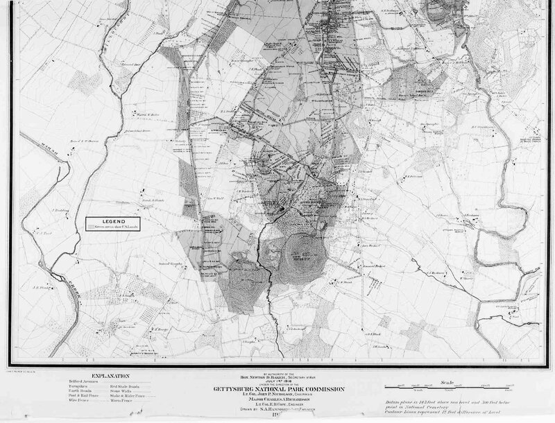 Gettysburg National Park map