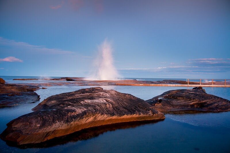 Geyser at Coastal Rock Pool