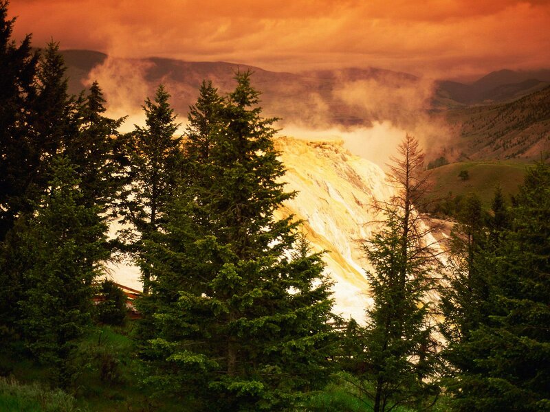 Geyser at Sunset