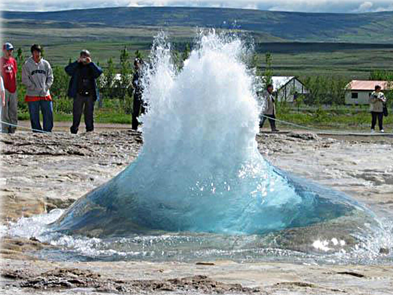Geyser Erupting — Blue, Natural
