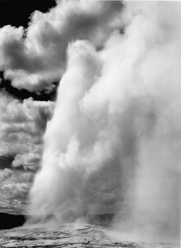 Geyser erupting in Yellowstone