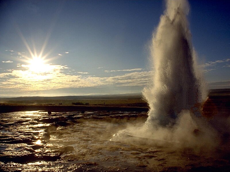 Geyser Erupting