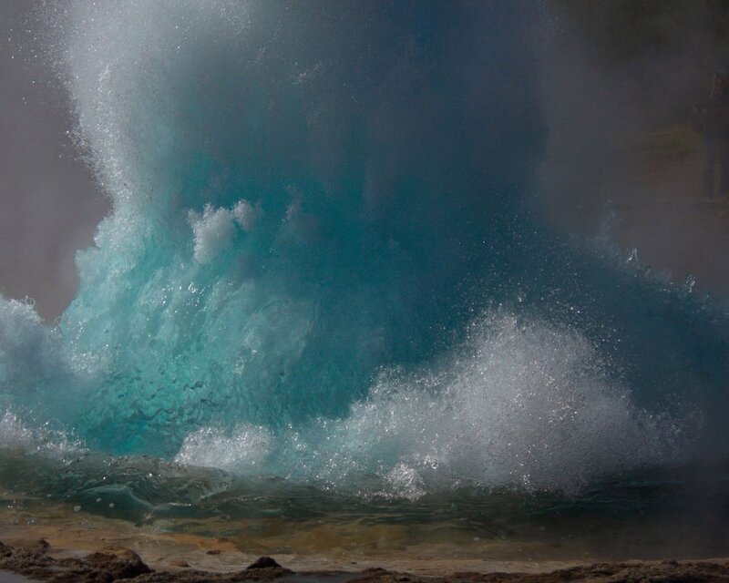 Geyser Erupting Water