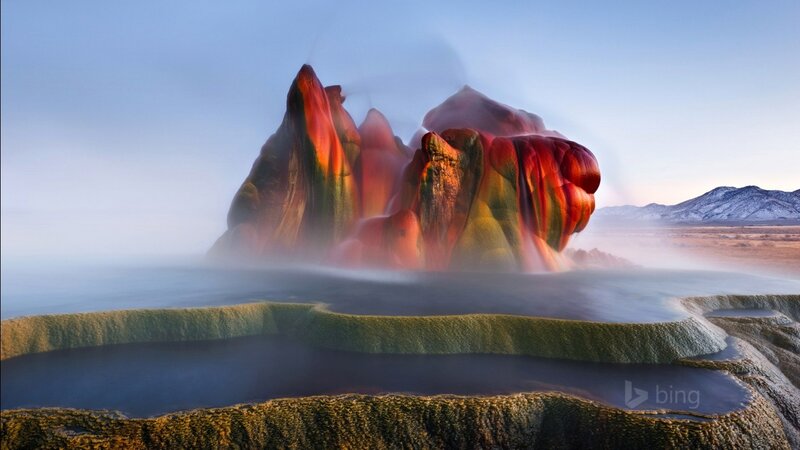 Geyser Formation — Red, Dramatic
