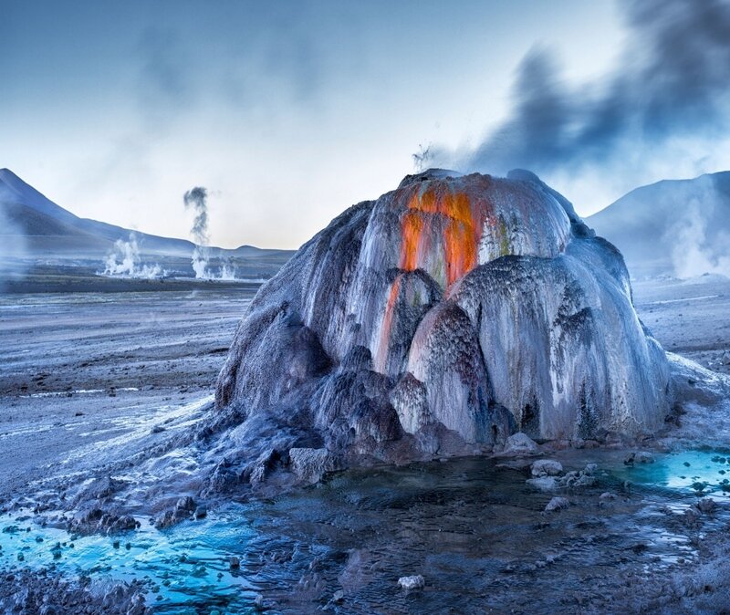Geyser Mound in Desert