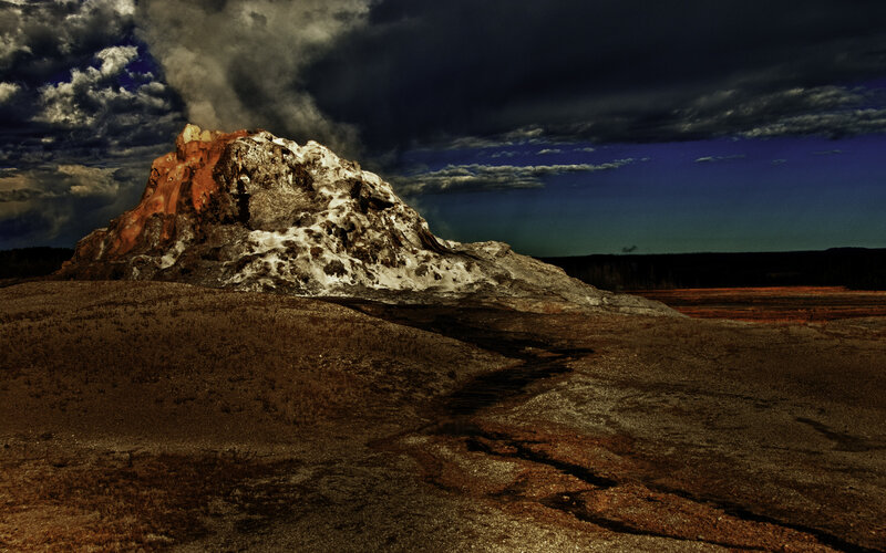 Geyser Mound in Field