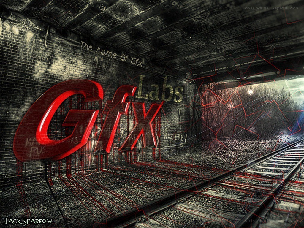 Gfx Labs logo in tunnel