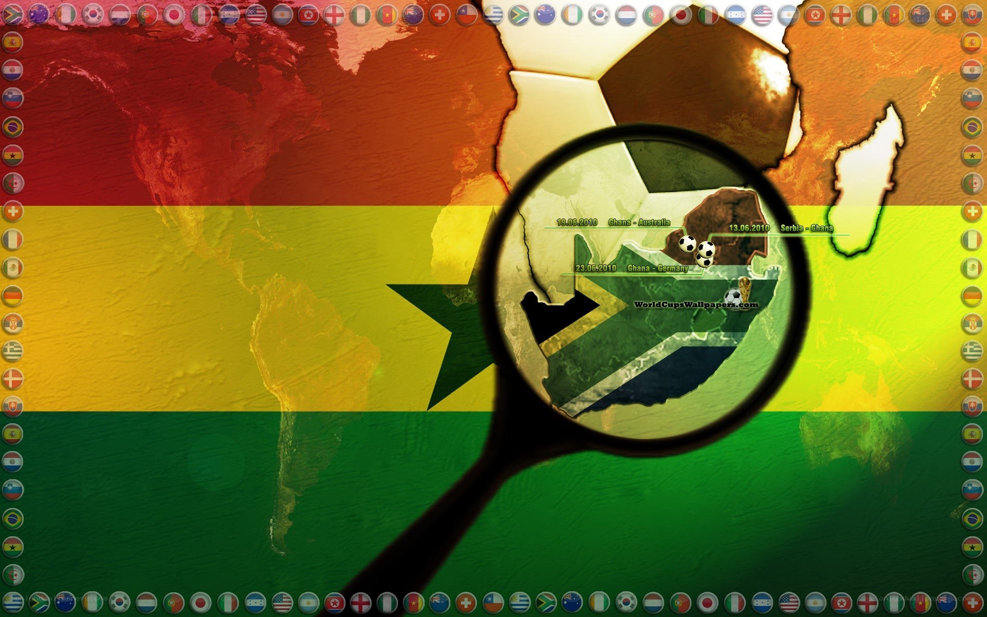 Ghana flag world cup wallpaper