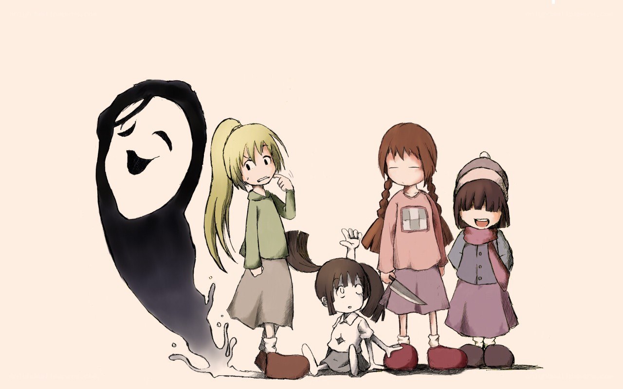 ghost and children illustration