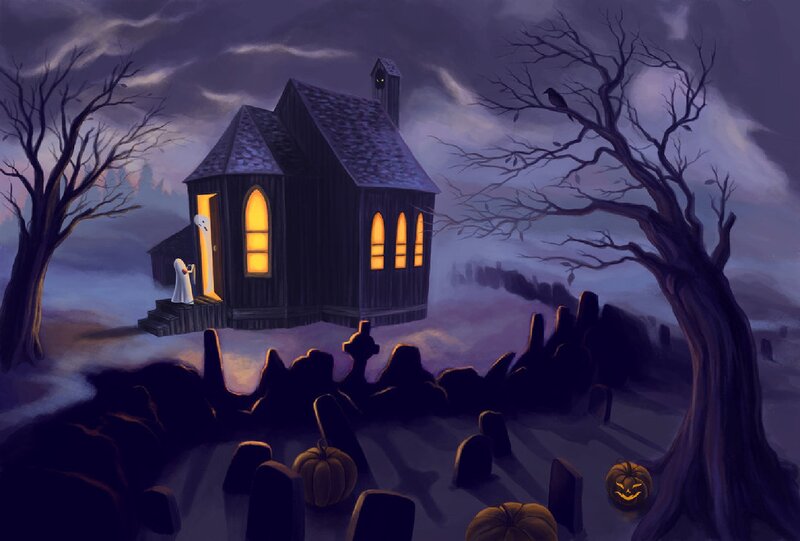 Ghost at Haunted House