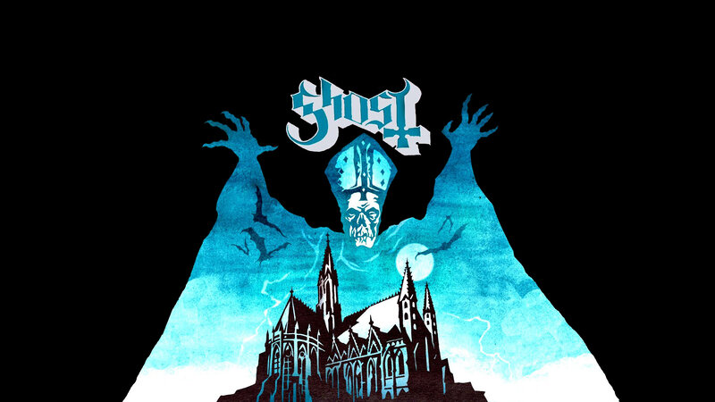 Ghost Band Logo — Blue