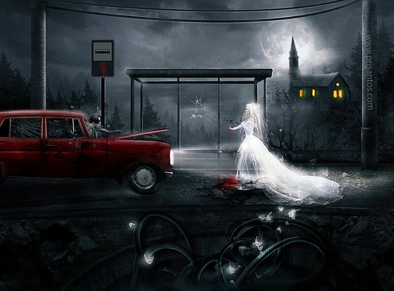 Ghost Bride at Bus Stop