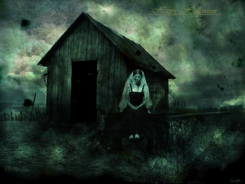 Ghost bride in a haunted shack