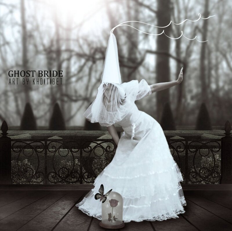 Ghost Bride in White Dress