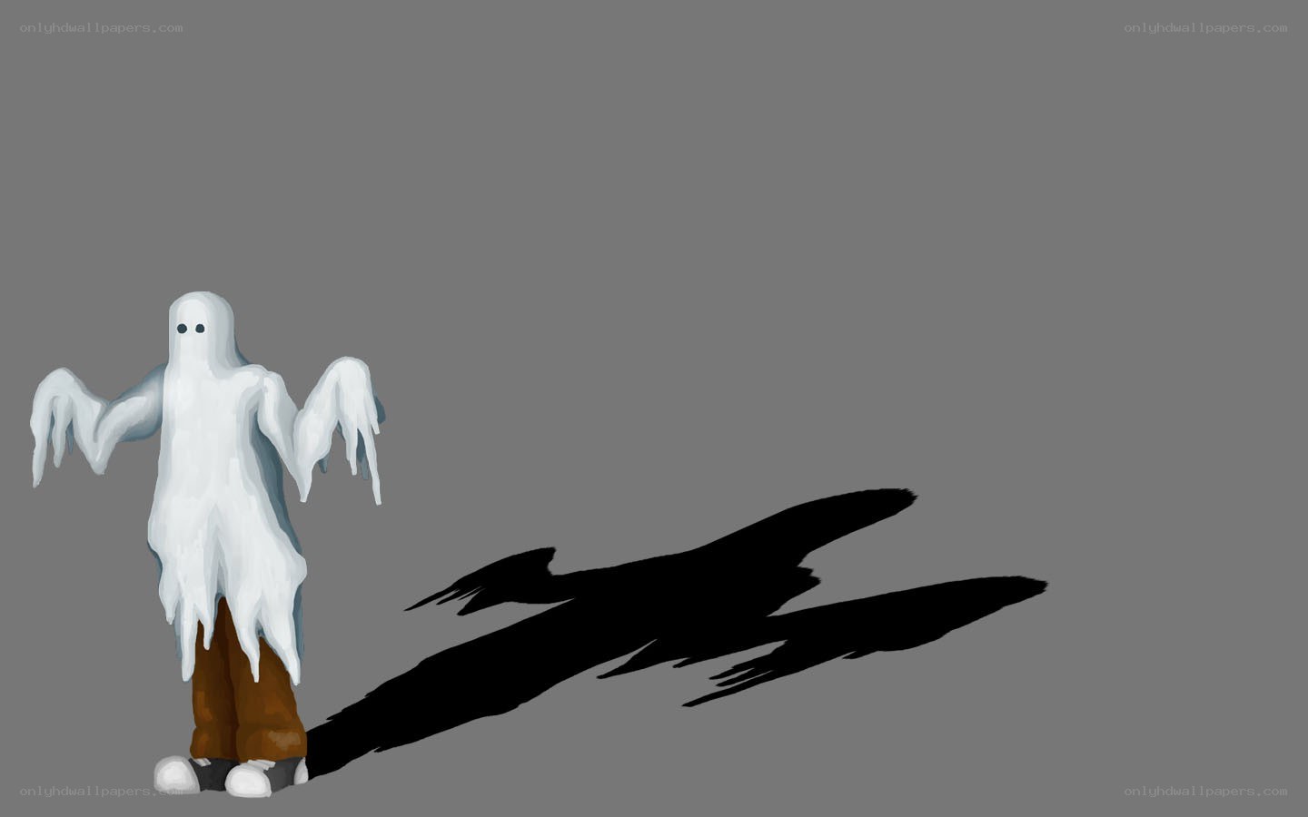 ghost character with shadow
