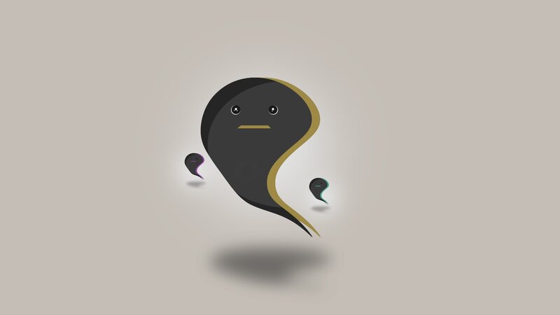 ghost characters floating