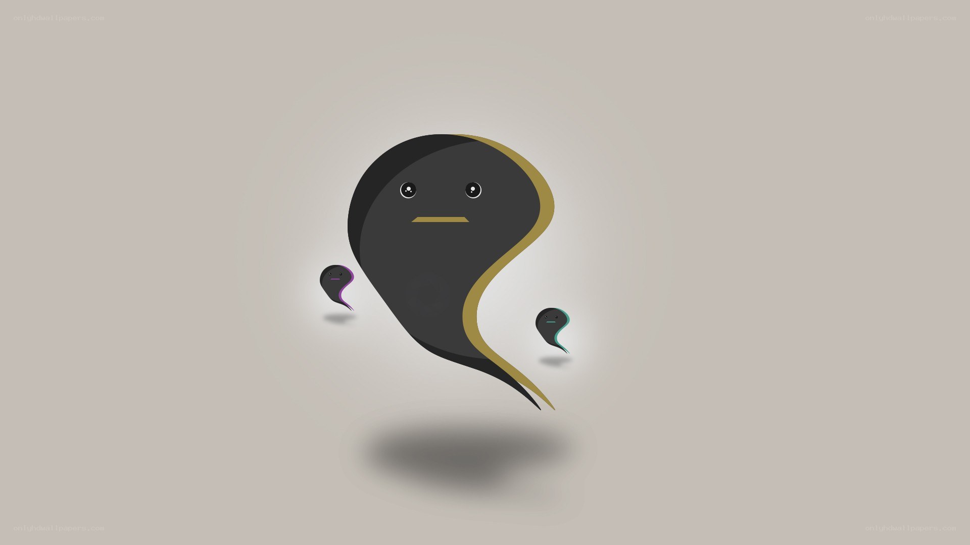 ghost characters floating