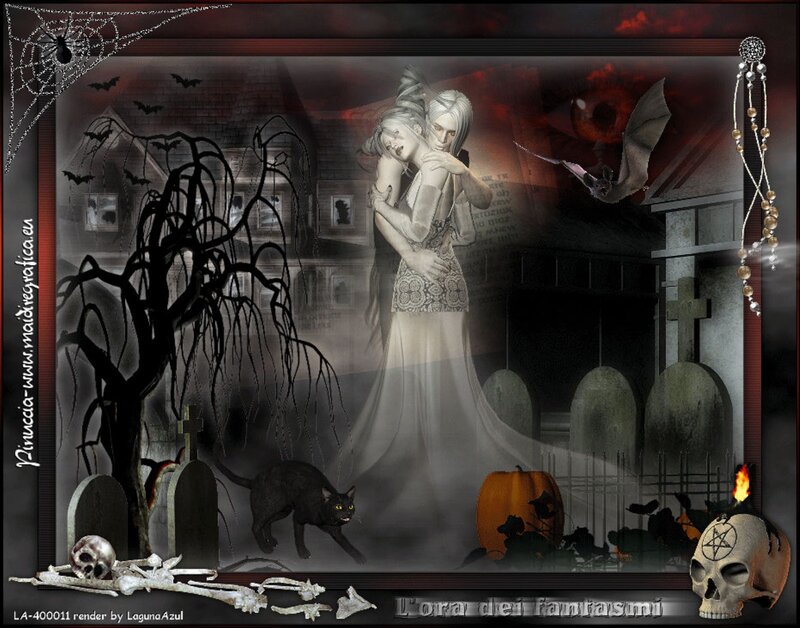 Ghost Couple in Cemetery