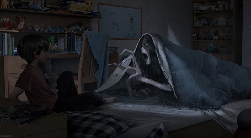 Ghost Girl in Bed
